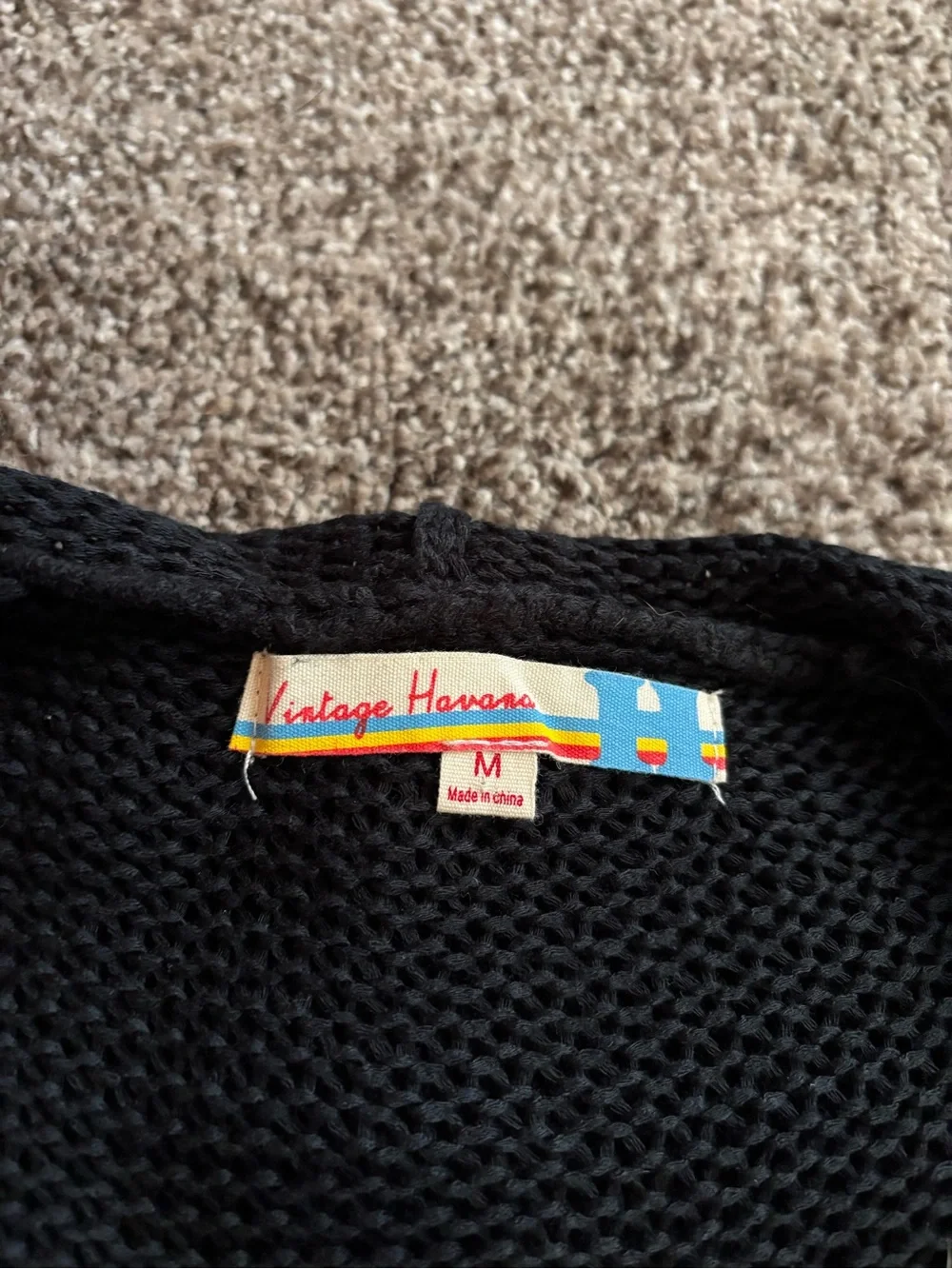 Black Skull Heart-Eye Knit Kids Sweater